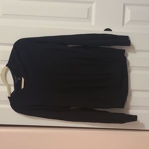 Banana Republic Silk Linen Heather Black V Neck Sweater Men's Size large